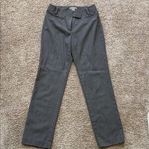 Ann Taylor Margo Gray Straight-Leg Dress Trousers